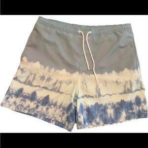 Huk Swim Shorts Mens Medium Tie Dye Performance Fishing Trunks Drawstring Lined
